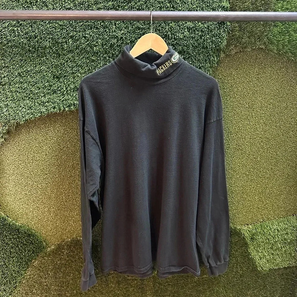 Vintage NFL Green Bay Packers Turtleneck Long Sleeve Shirt - Picture 1 of 4
